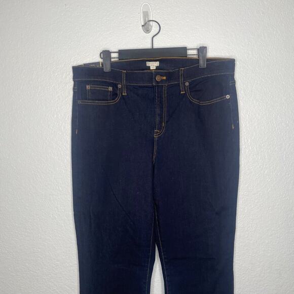 J.Crew Factory Womens Jeans Size 32 Midrise Toothpick Dark Wash Skinny Leg - Picture 9 of 12